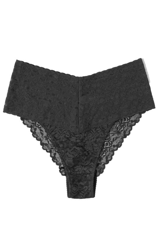 Lace Laboratory Lingerie Dames Slip Zwart Voorwinden