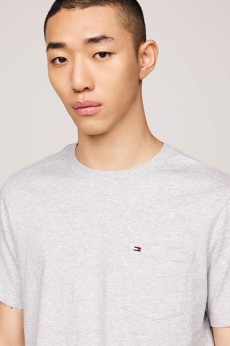 Tommy Hilfiger POCKET TEE Grijs-1 3