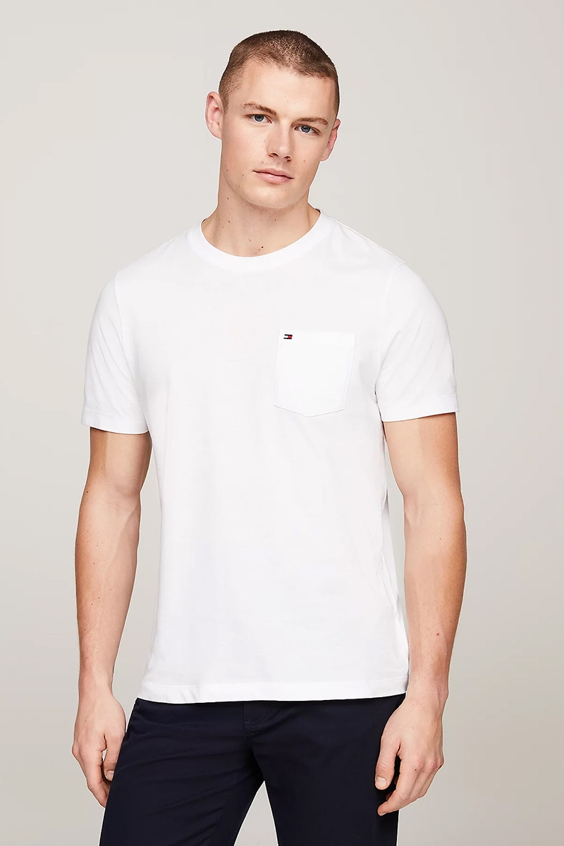 Tommy Hilfiger POCKET TEE Wit-1 2