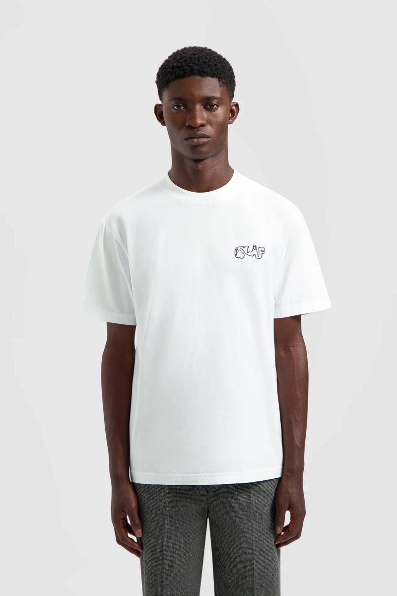 Olaf Hussein SCRIPT TEE Wit-1 2