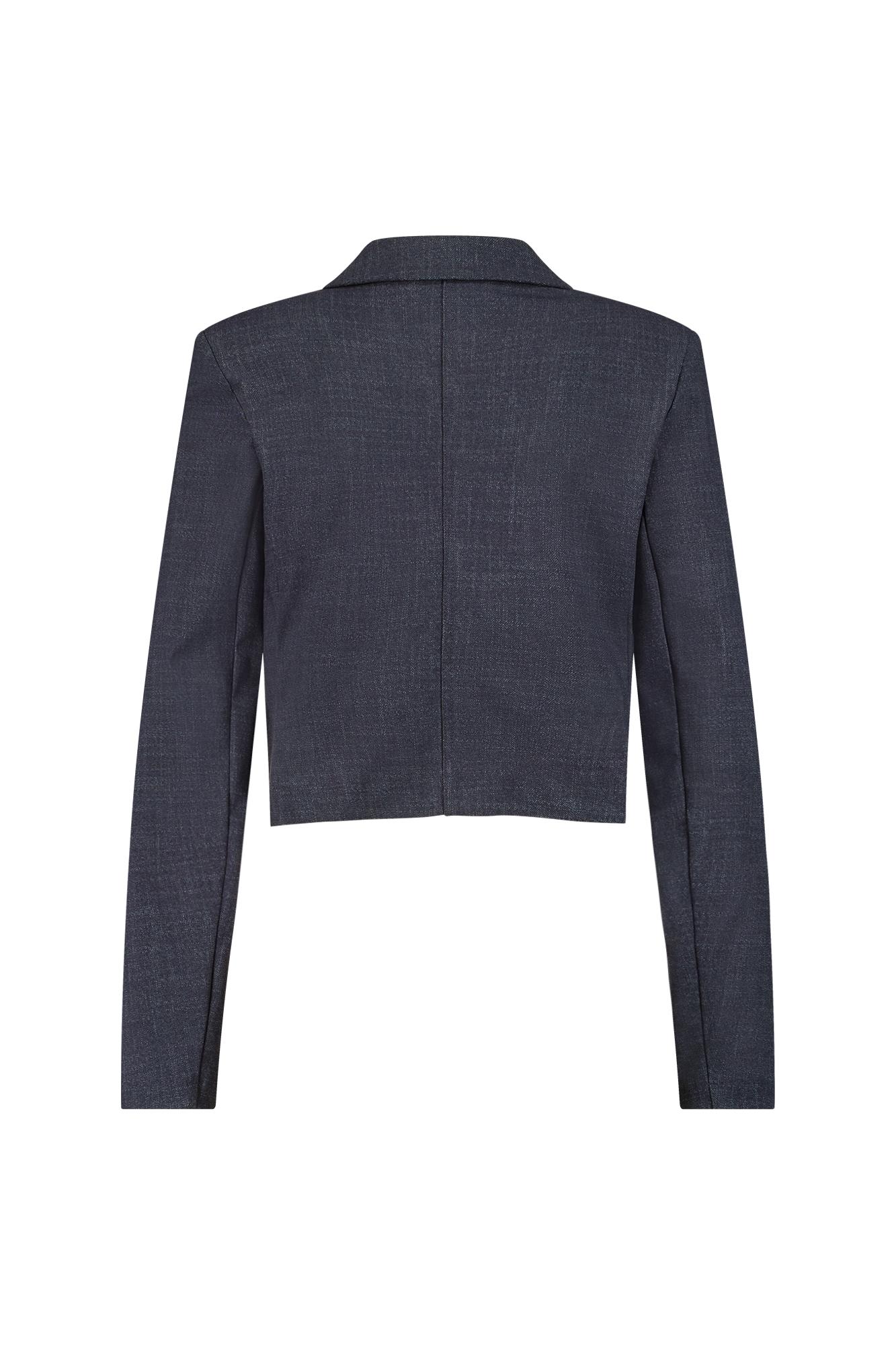 Studio Anneloes Mavy woven look blazer Blauw-1 2