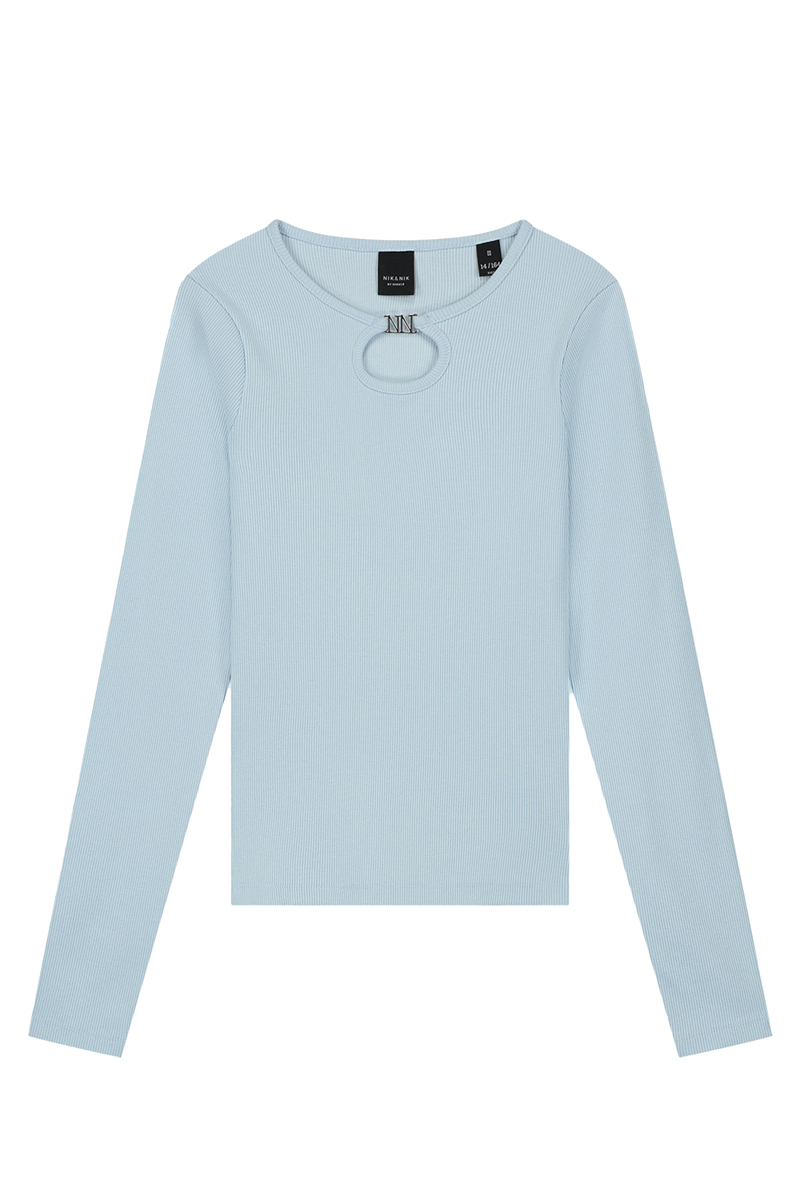 Nik & Nik Presley LS Rib Top Blauw-1 1