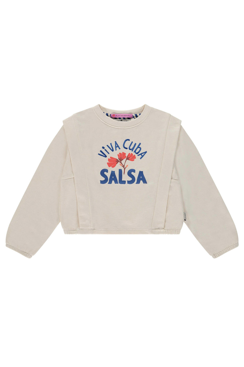 Stains and Stories Girls sweatshirt Ecru-1 1