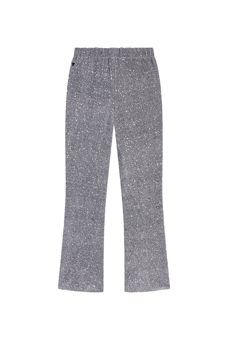 Alix the Label Ladies woven sequin crinkle pants Zilver-1 2