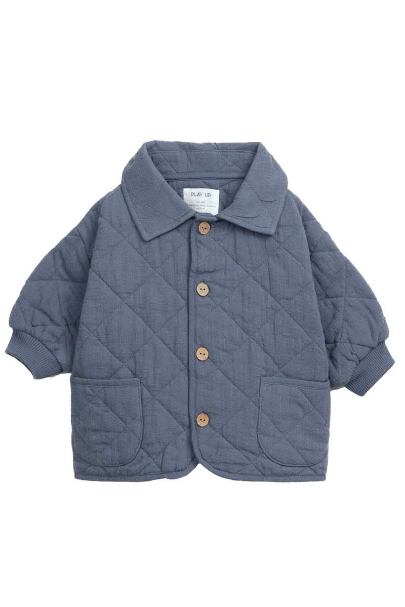 Play Up Woven jacket Blauw-1 1