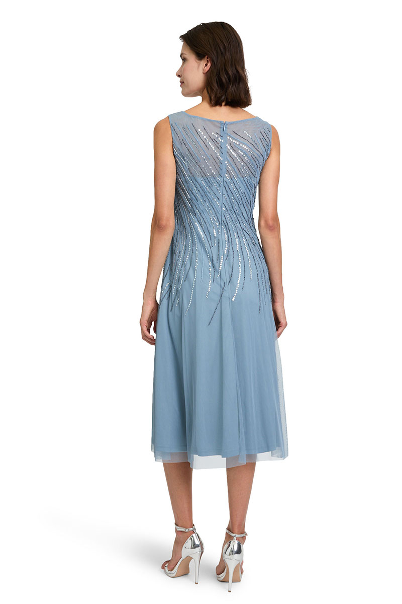 Vera Mont Kleid Kurz ohne Arm Light Blue/Silver 3