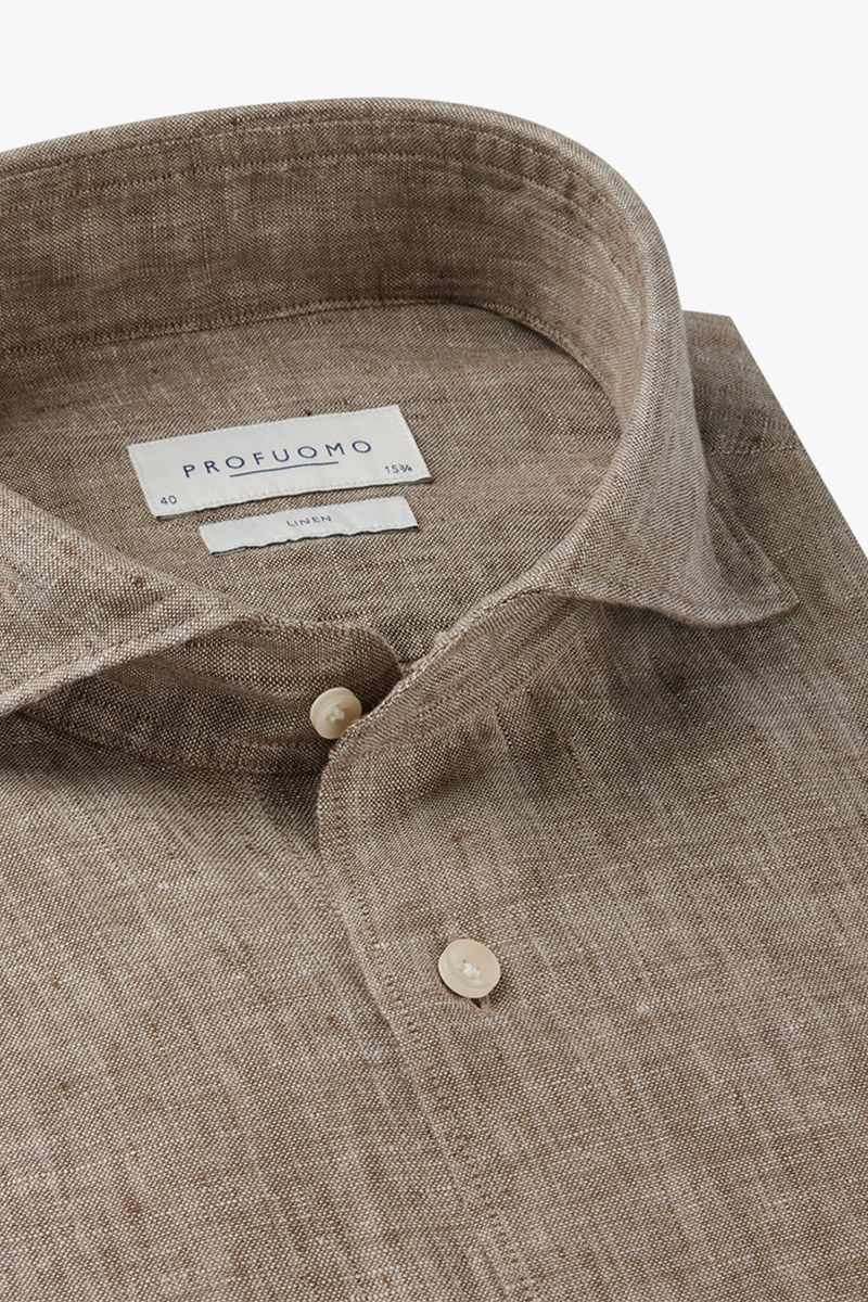 Profuomo SHIRT X-CUTAWAY SC SF BROWN Brown 2