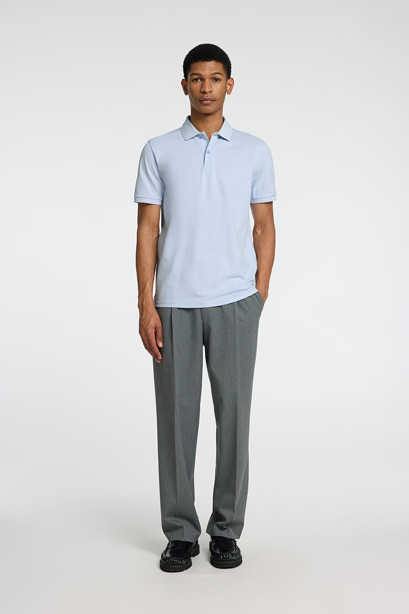 Selected SLHSLIM-ATLAS SS POLO 186558006-Cashmere Blue/Melange 2