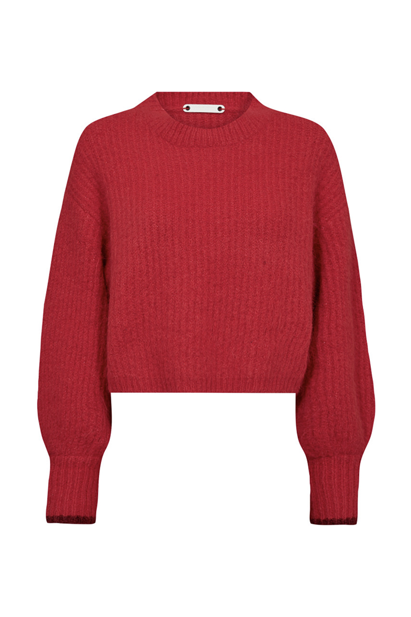 co´couture Coralie crop rib o-knit Rood-1 1