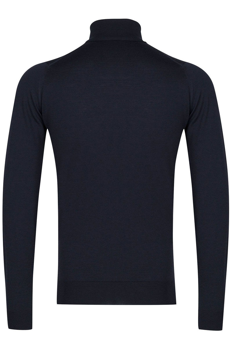 John Smedley PULLOVER ROLL NECK LS Blauw-1 3