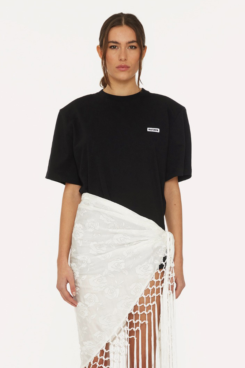 Rotate Light oversized t-shirt Zwart-1 2