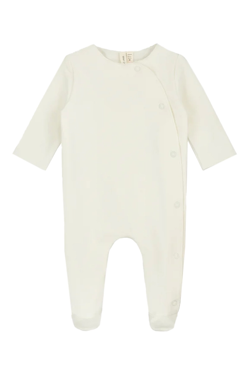 Gray Label Newborn suit with snaps Ecru-1 1