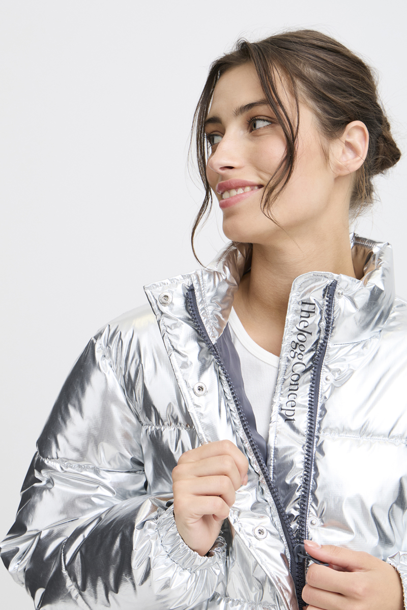 The Jogg Concept JCDAGNA METALLIC JACKET Zilver-1 3