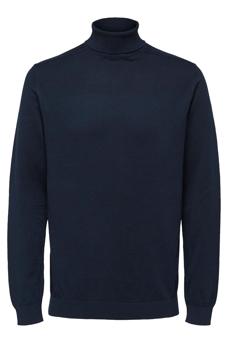 Selected SLHBERG ROLL NECK NOOS Blauw-1 1