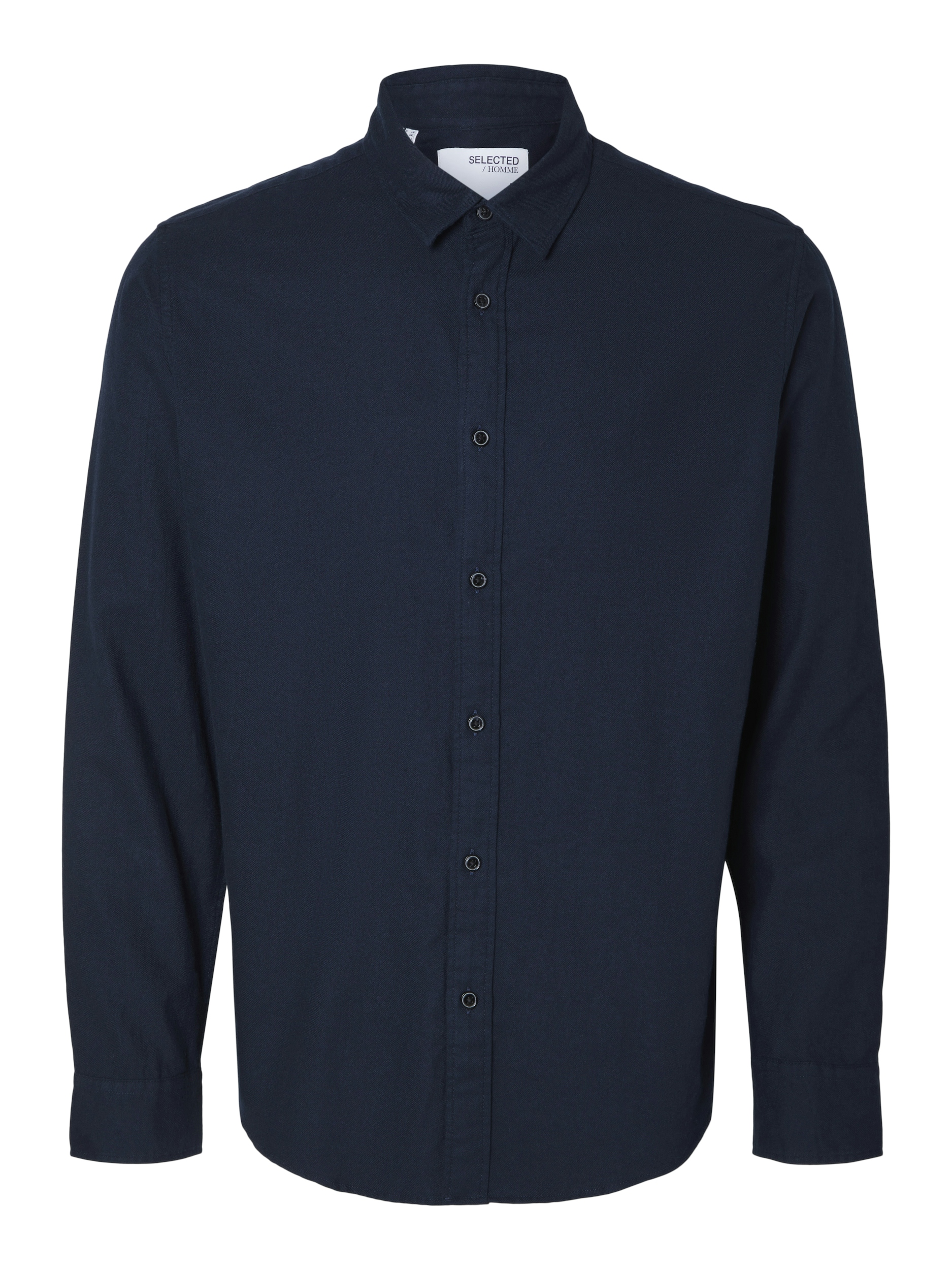 Selected SLHSLIMOWEN-BRUSHED SHIRT LS NOOS 187760002-Dark Sapphire/Solid 1