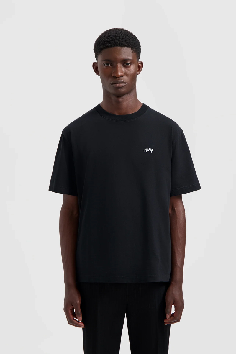 Olaf Hussein SIGNATURE TEE SS Zwart-1 2