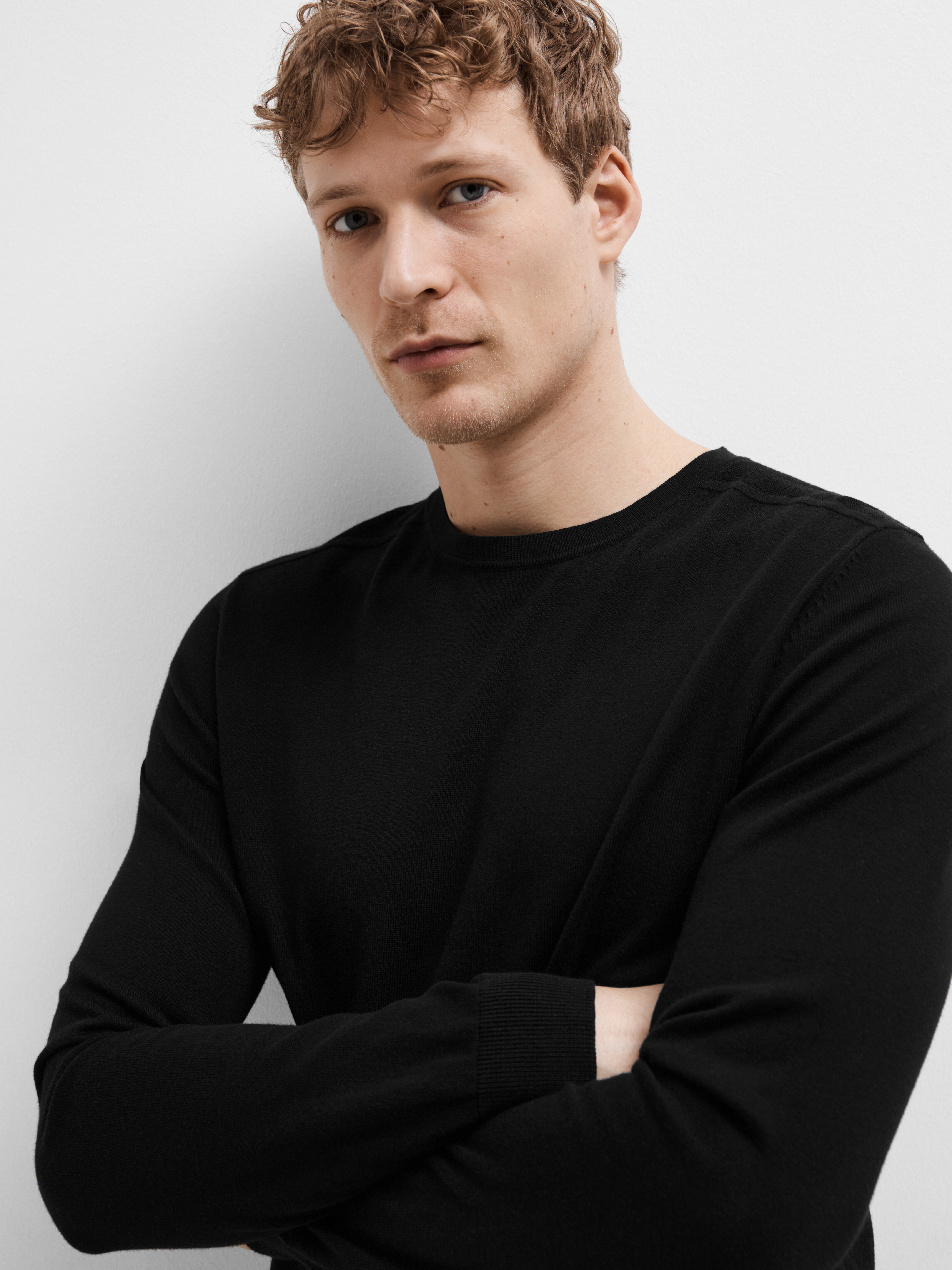 Selected SLHBERG CREW NECK NOOS 179099-Black 5