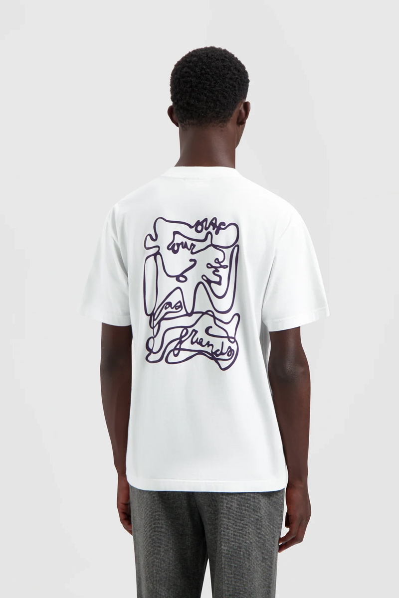 Olaf Hussein SCRIPT TEE Wit-1 3