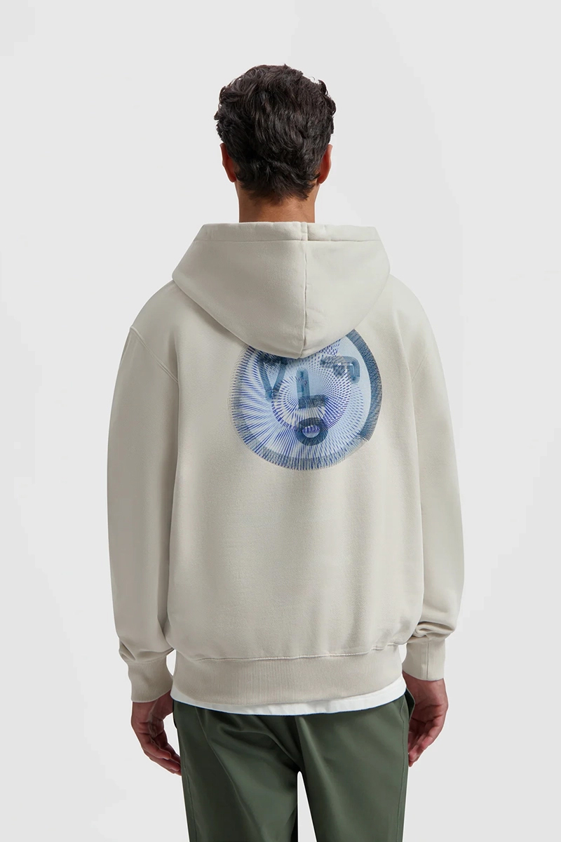 Olaf Hussein SPIRAL FACE HOODIE Grijs 3