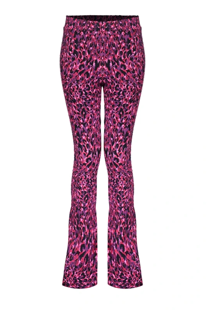 Pants flared AOP pink panther