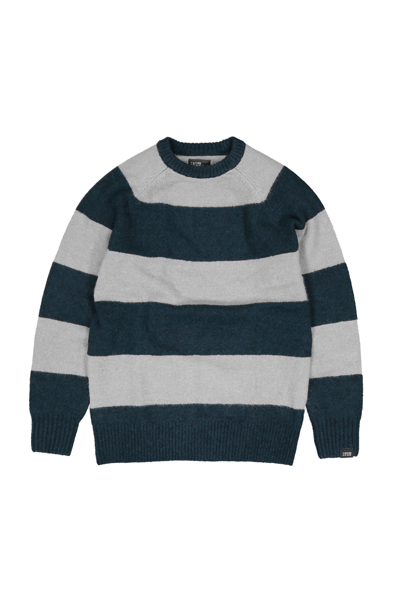 Butcher of Blue Edmund Stripe Crew Blauw-1 1