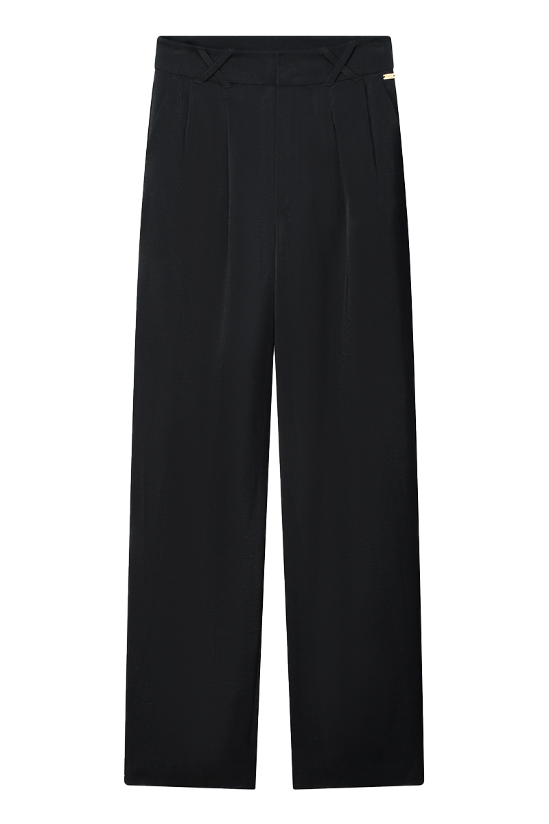 POM Amsterdam PANTS - Shimmer Black Zwart-1 1