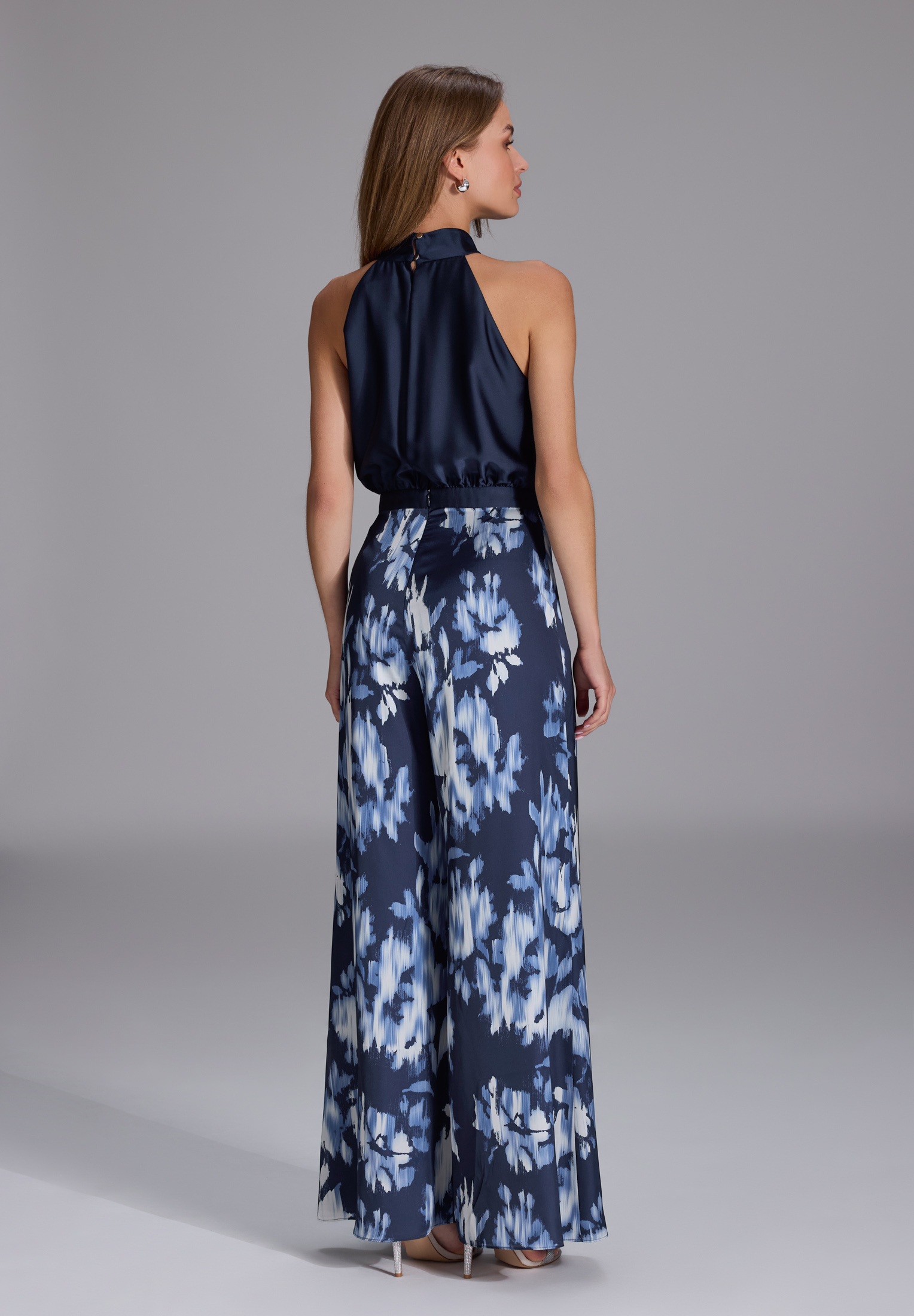 Swing Jumpsuit mit Schluppenblusen Top un navy 5