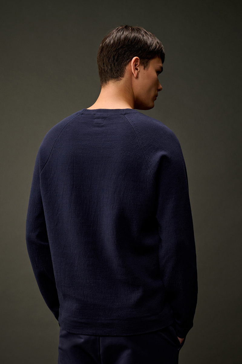 C.P. Company CREW NECK IN COTTON DOUBLE Blauw-1 3