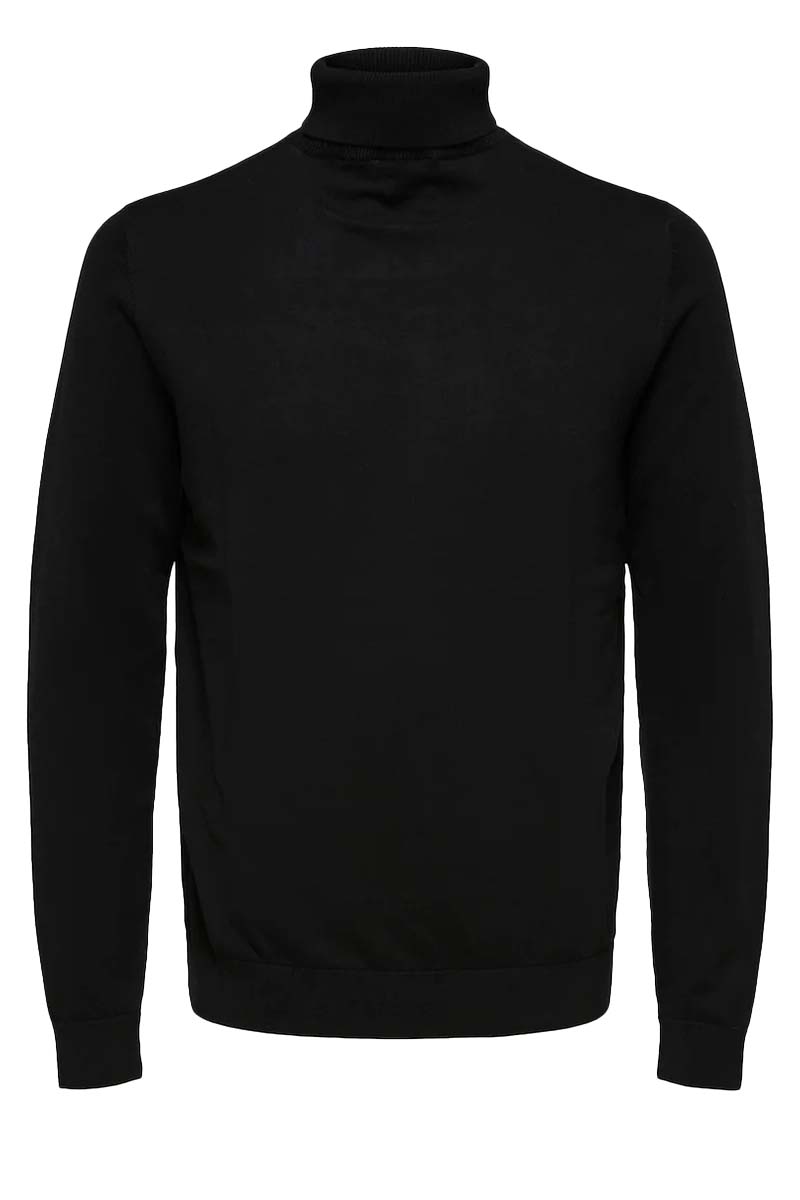 Selected SLHBERG ROLL NECK NOOS Zwart-1 1