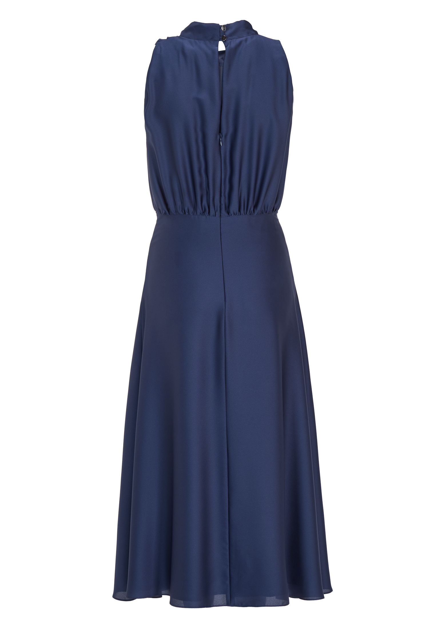 Swing Midi Kleid aus nachhaltigem Satin m future blue 2