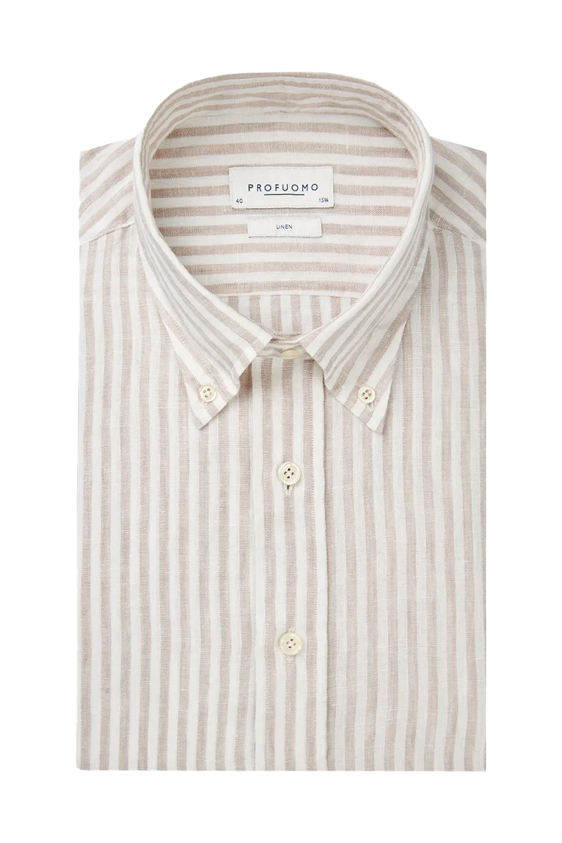 Profuomo SHIRT BTTN DWN SC SF BEIGE Beige 1