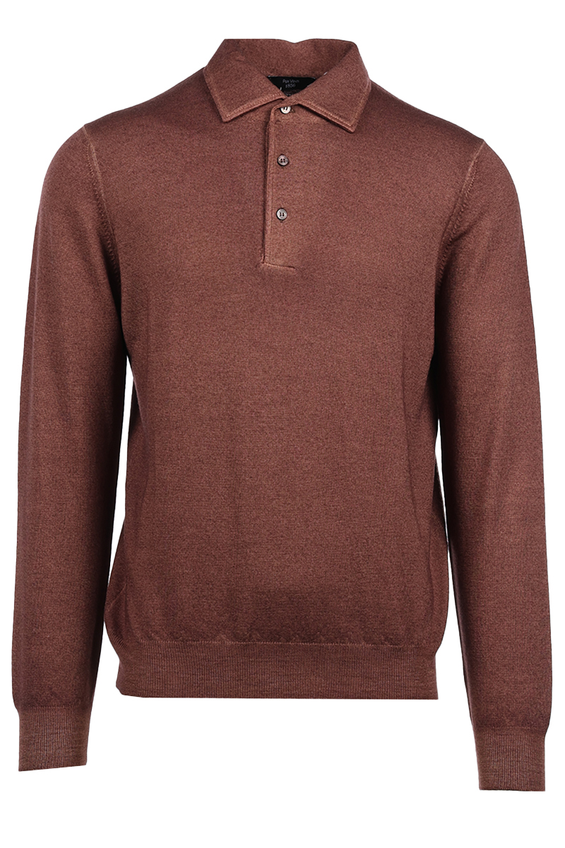 Per Venti POLO L/SLV Rood-1 1