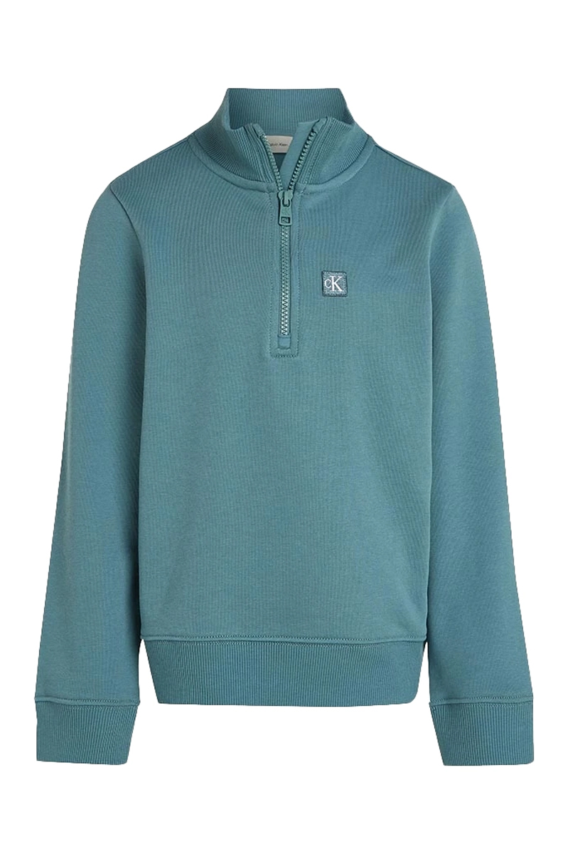 Calvin Klein Monogram mini badge half-zip Groen-1 1