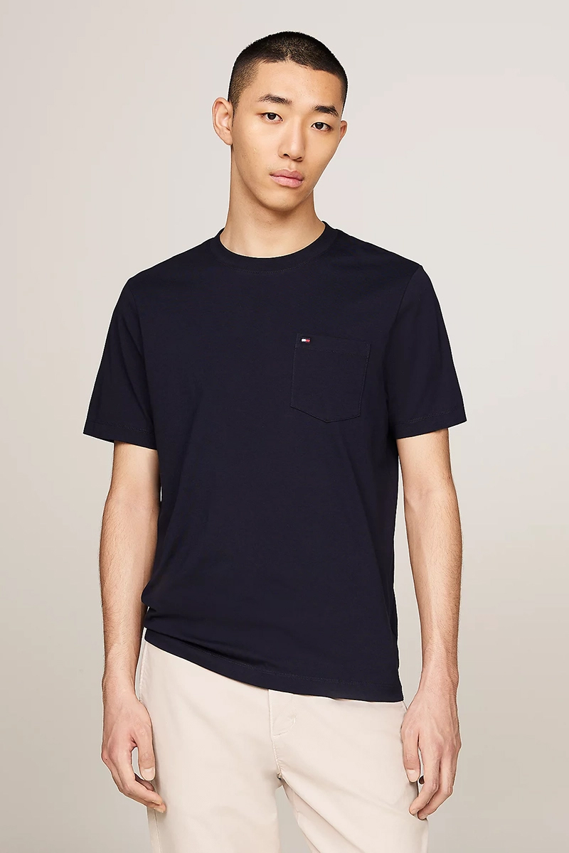 Tommy Hilfiger POCKET TEE Blauw-2 2