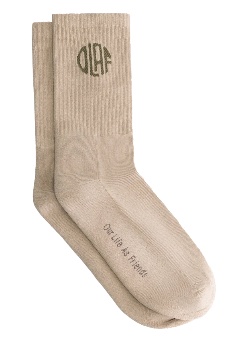 Olaf Hussein CIRCLE LOGO SOCK bruin/beige-1 1