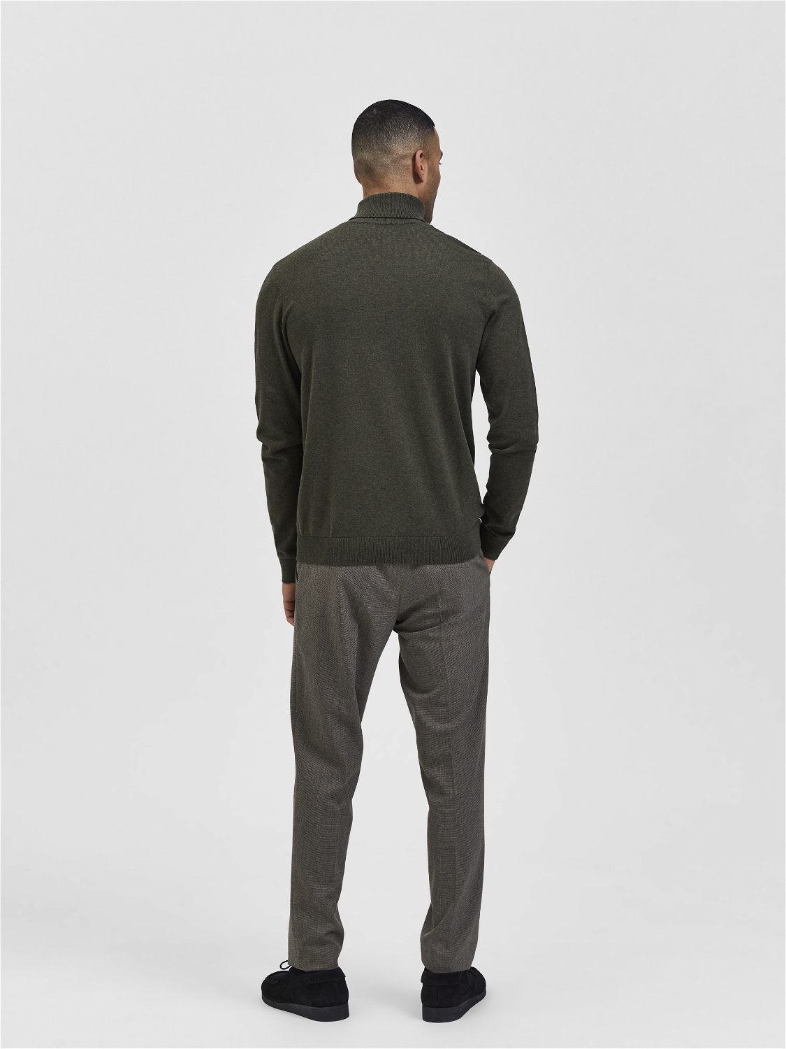 Selected SLHBERG ROLL NECK NOOS Groen-2 2