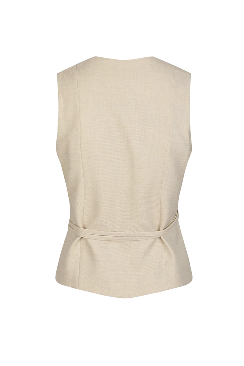 Neo Noir Samara melange waistcoat bruin/beige-1 2