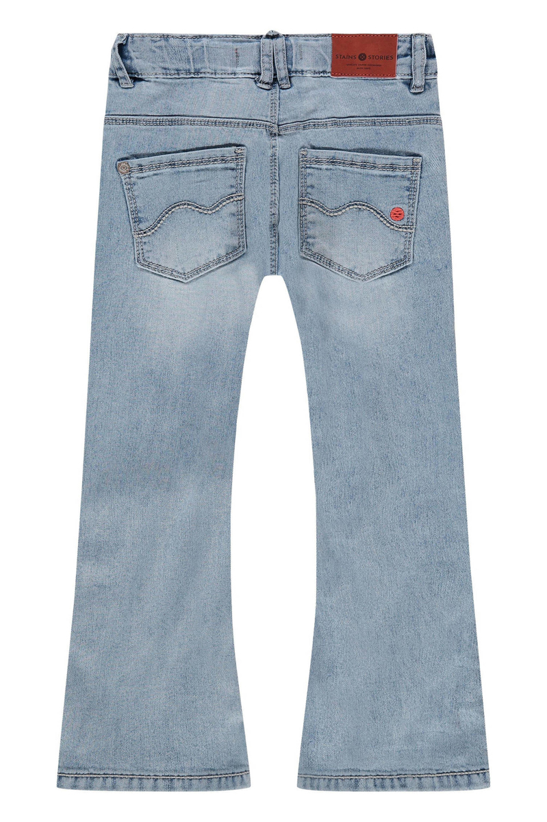 Stains and Stories Girls denim flared Blauw-1 4