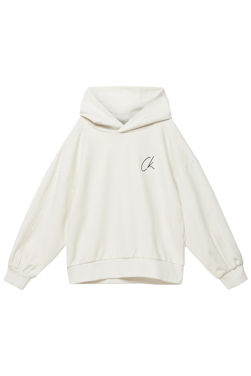 Calvin Klein Ck signage comfort hoodie Ecru-1 1