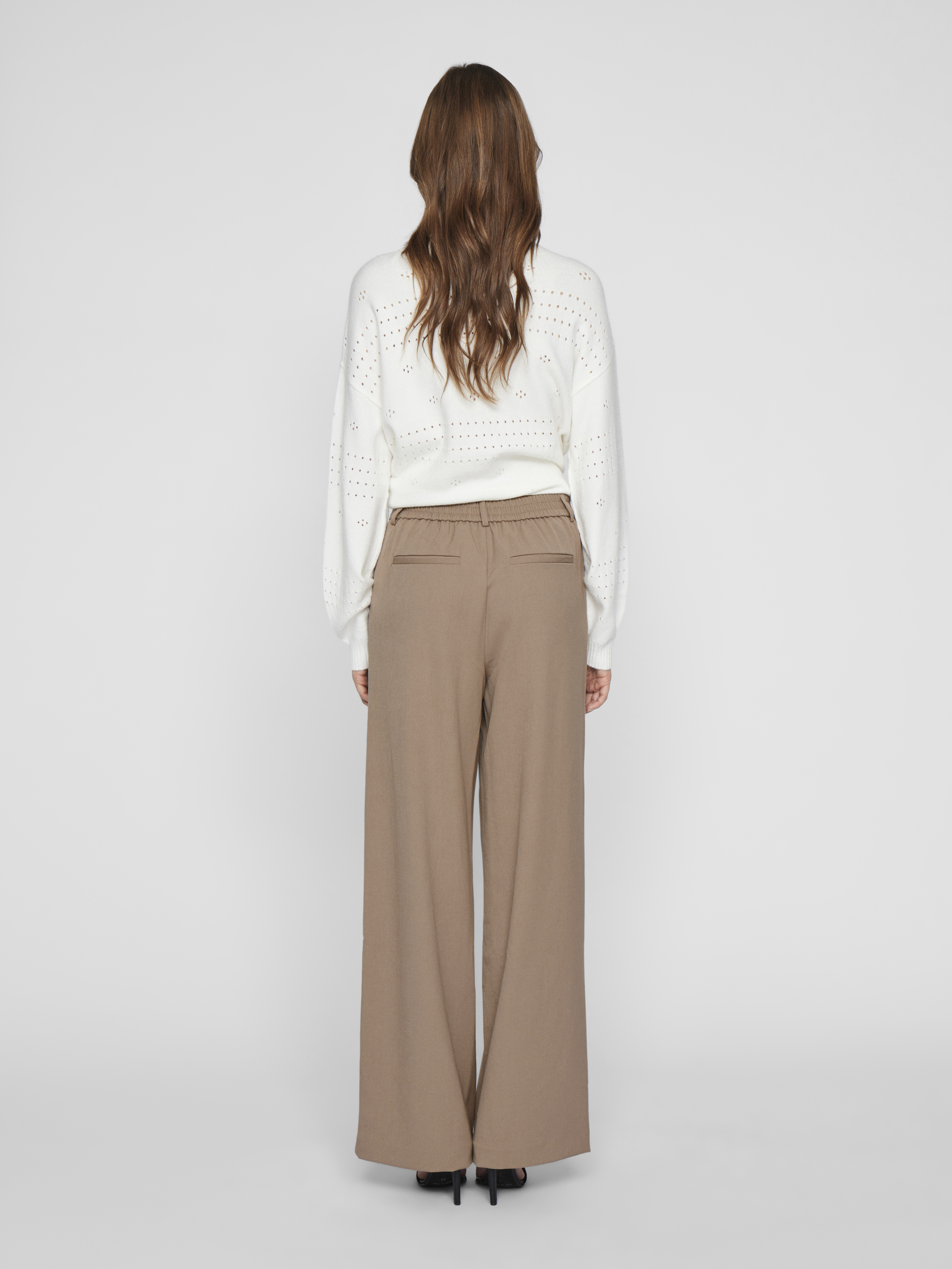 Vila VIVARONE HW WIDE PANT - NOOS 269215-Fungi 3