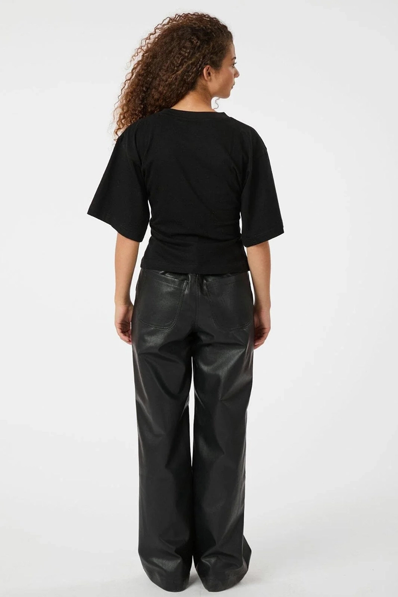 Neo Noir Pinur faux lether pants Zwart-1 3