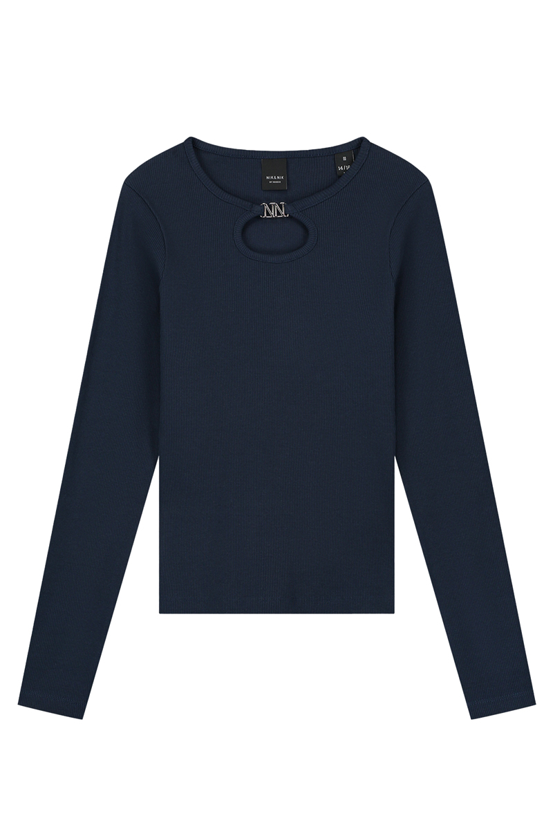 Nik & Nik Presley LS Rib Top Blauw-2 1