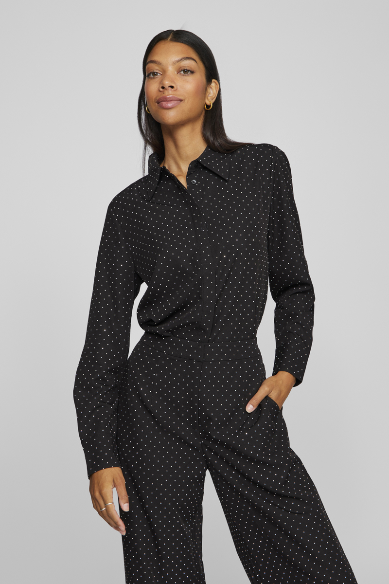 Vila VISIMILETTA O-NECK LS SHIRT 295042-Black Beauty 2