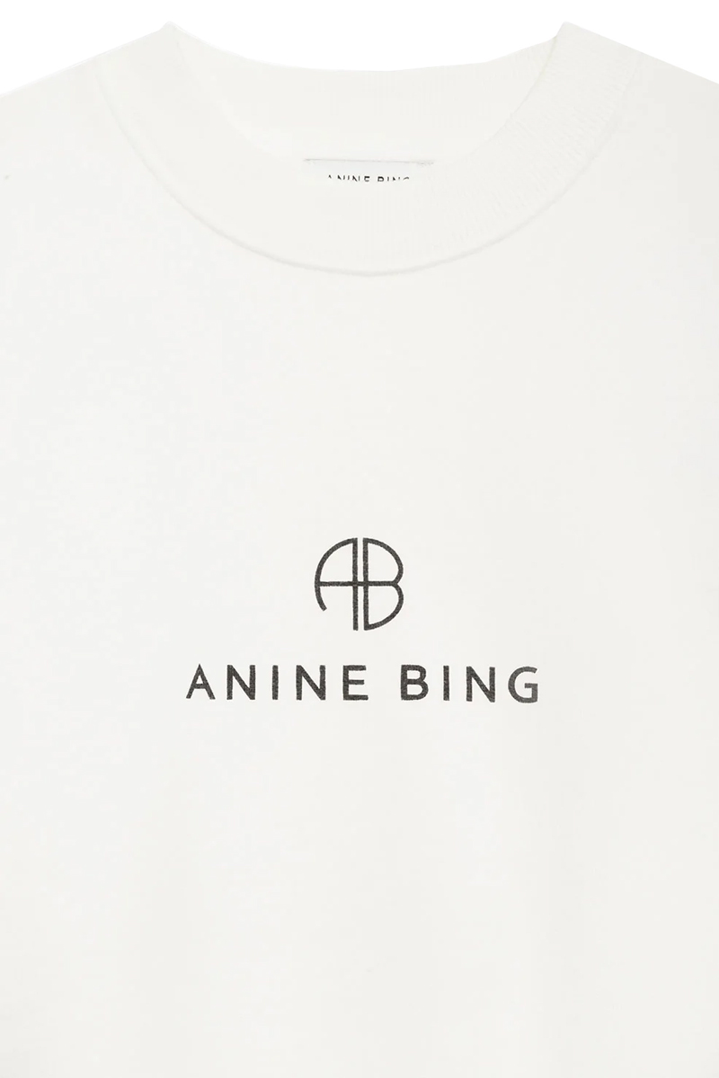 Anine Bing Jaci sweatshirt monogram Ecru-1 2