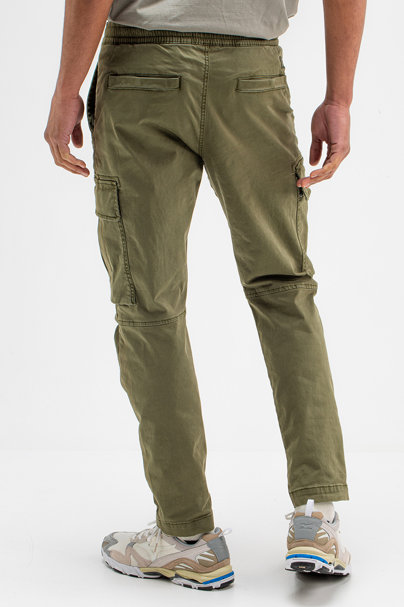 Butcher of Blue Tristan Slim Sateen Cargo Groen-1 4