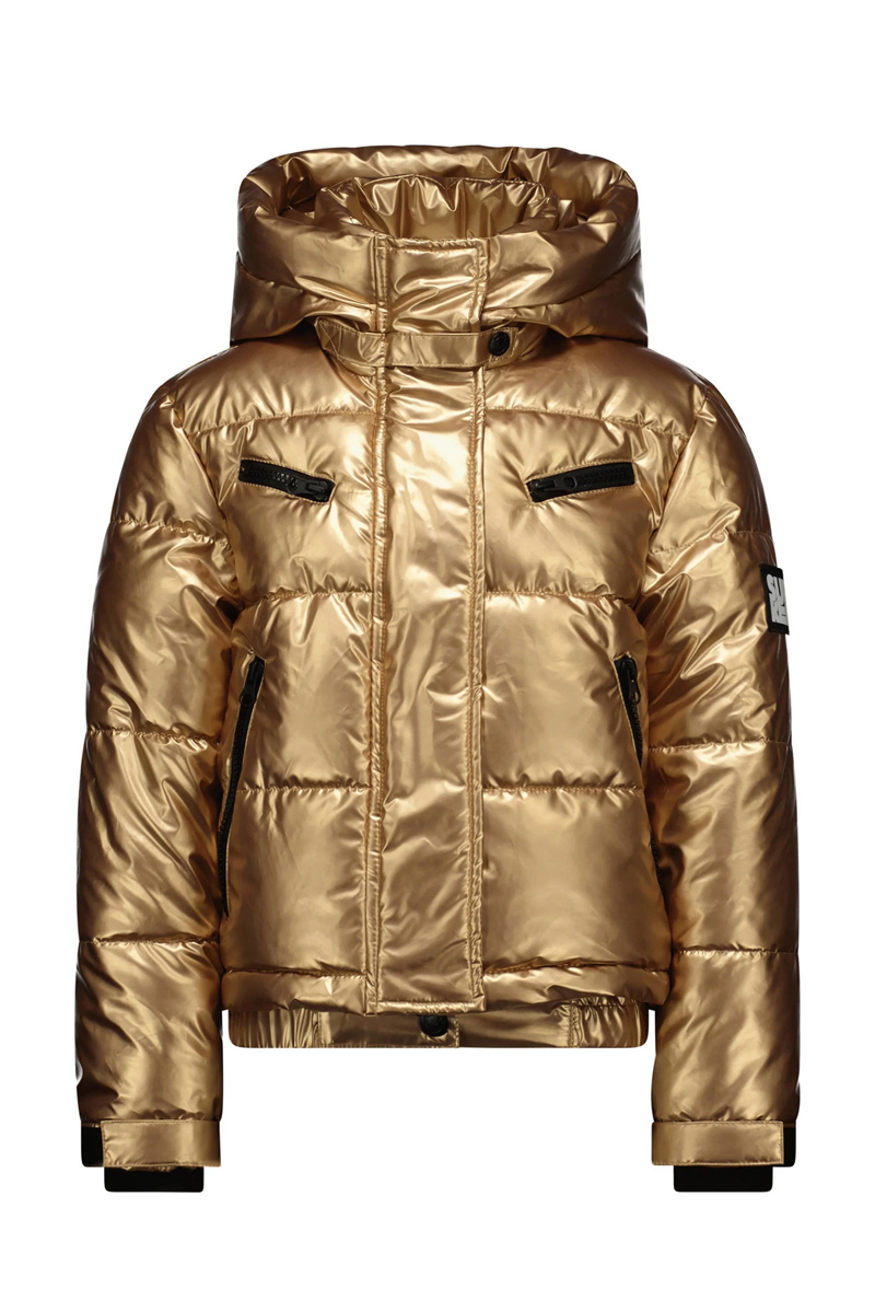 Superrebel SPICY GIRL S METALLIC HOODED SKI JACKET Goud-1 1