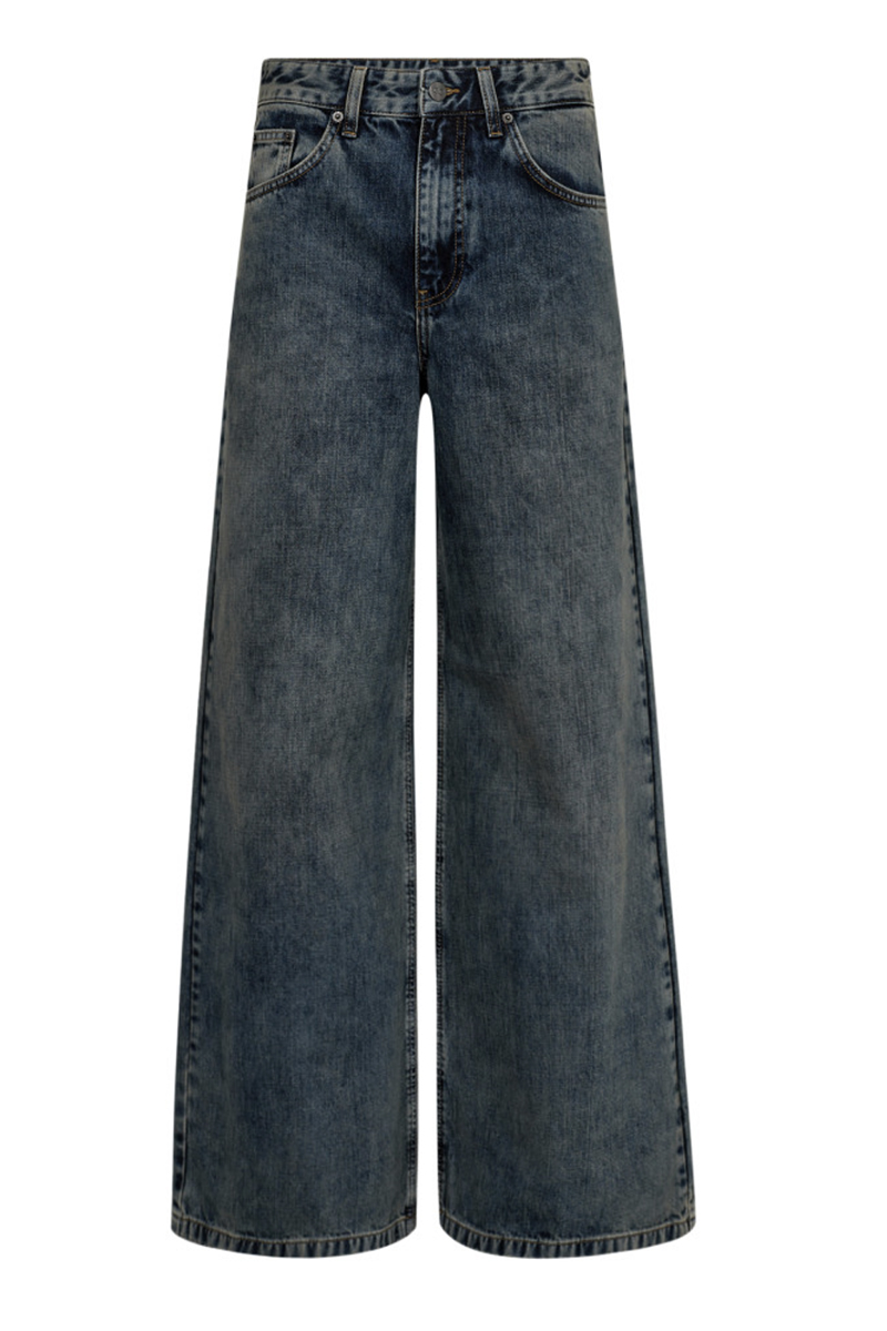 co´couture Darren wide jeans Blauw-1 1