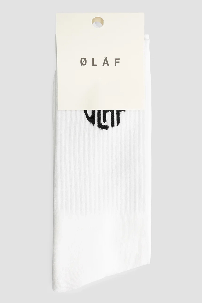 Olaf Hussein CIRCLE LOGO SOCK Wit-1 2