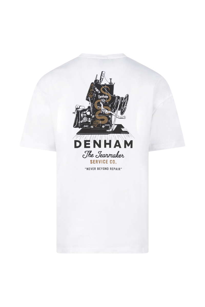 Denham UNION SPECIAL BOX TEE HCJ Wit-1 2