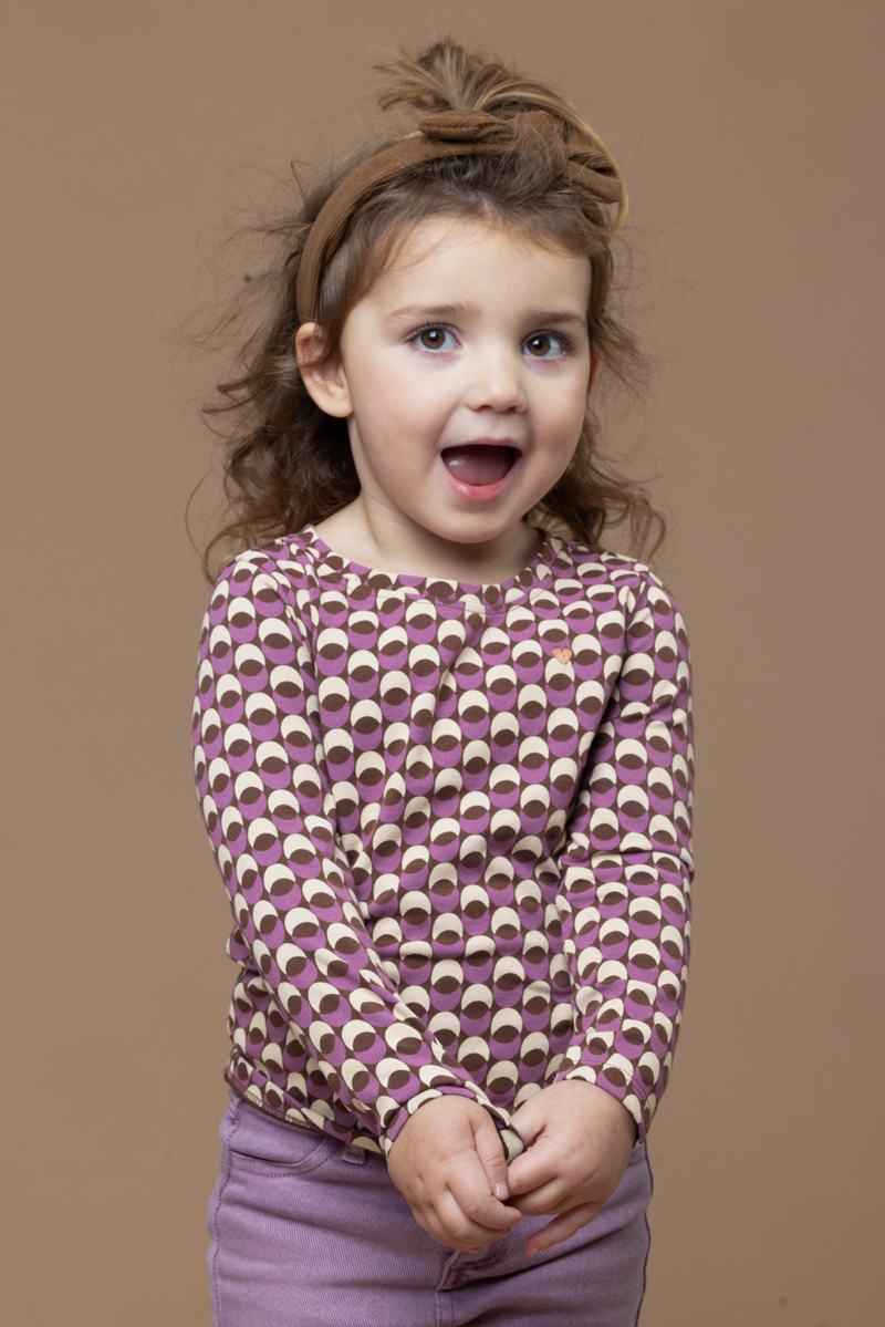 LOOXS LITTLE Little printed tshirt l/s Paars-1 3